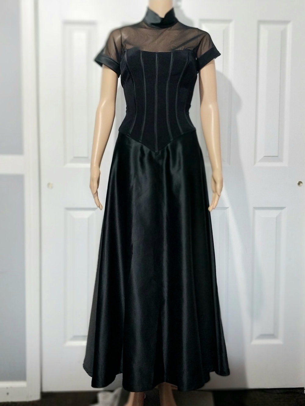 Tadashi Mesh Yoke Corset‎ Dress, Size 10
